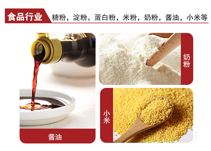 全不銹鋼食品振動篩可用于糖粉，小米，淀粉，蛋白粉，米粉，奶粉，醬油等物料